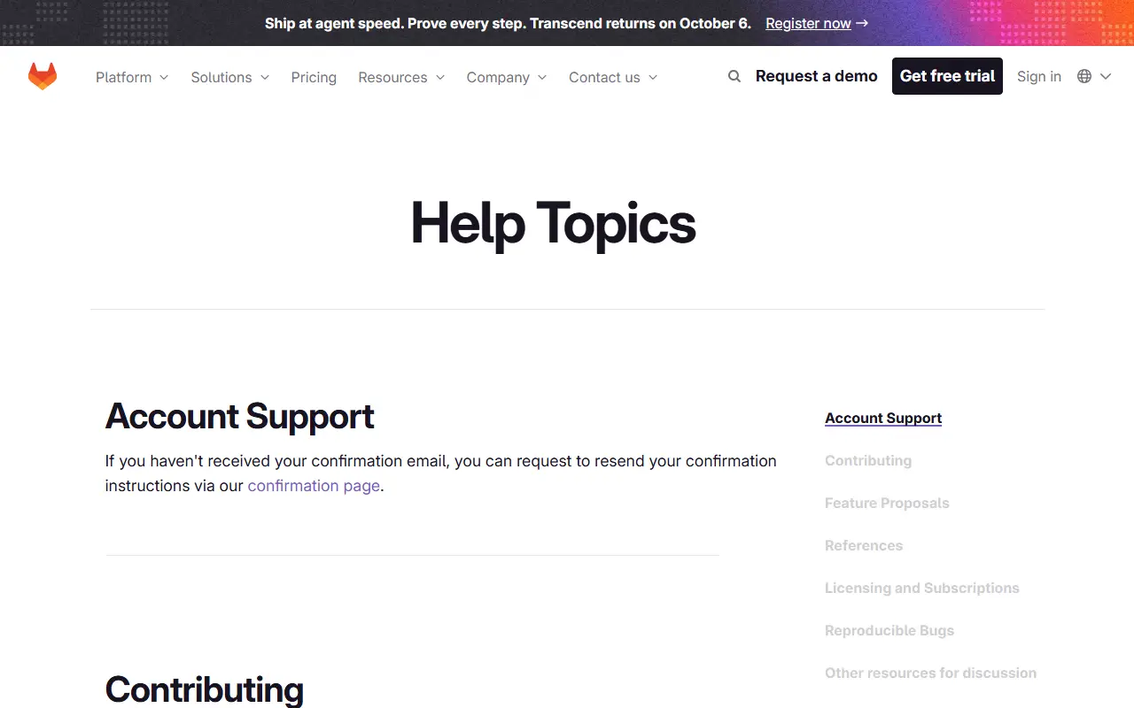 GitLab homepage screenshot