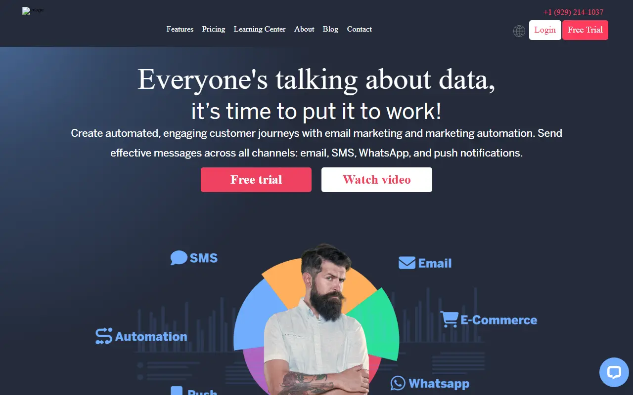 ActiveTrail homepage screenshot