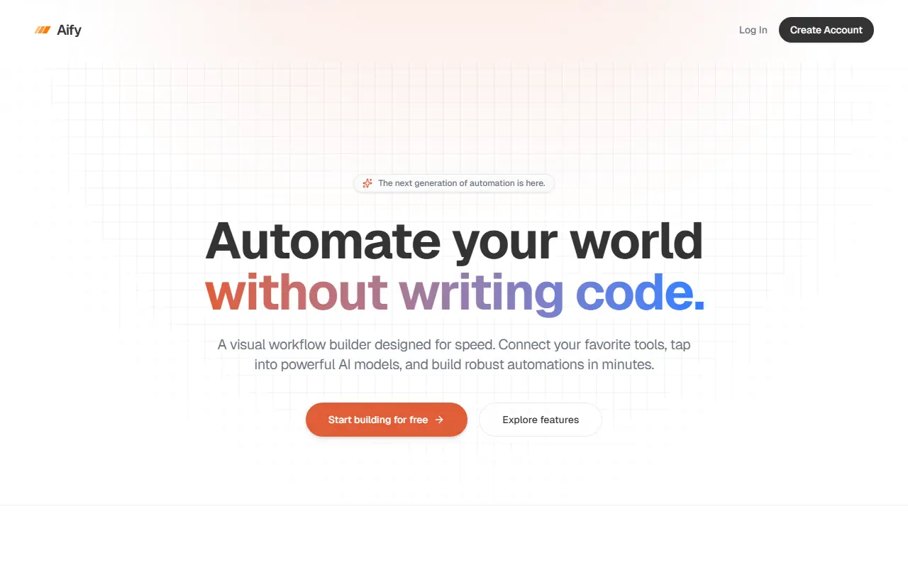 Aify homepage screenshot