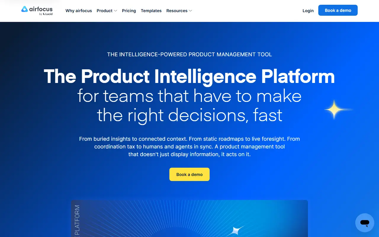 airfocus homepage screenshot