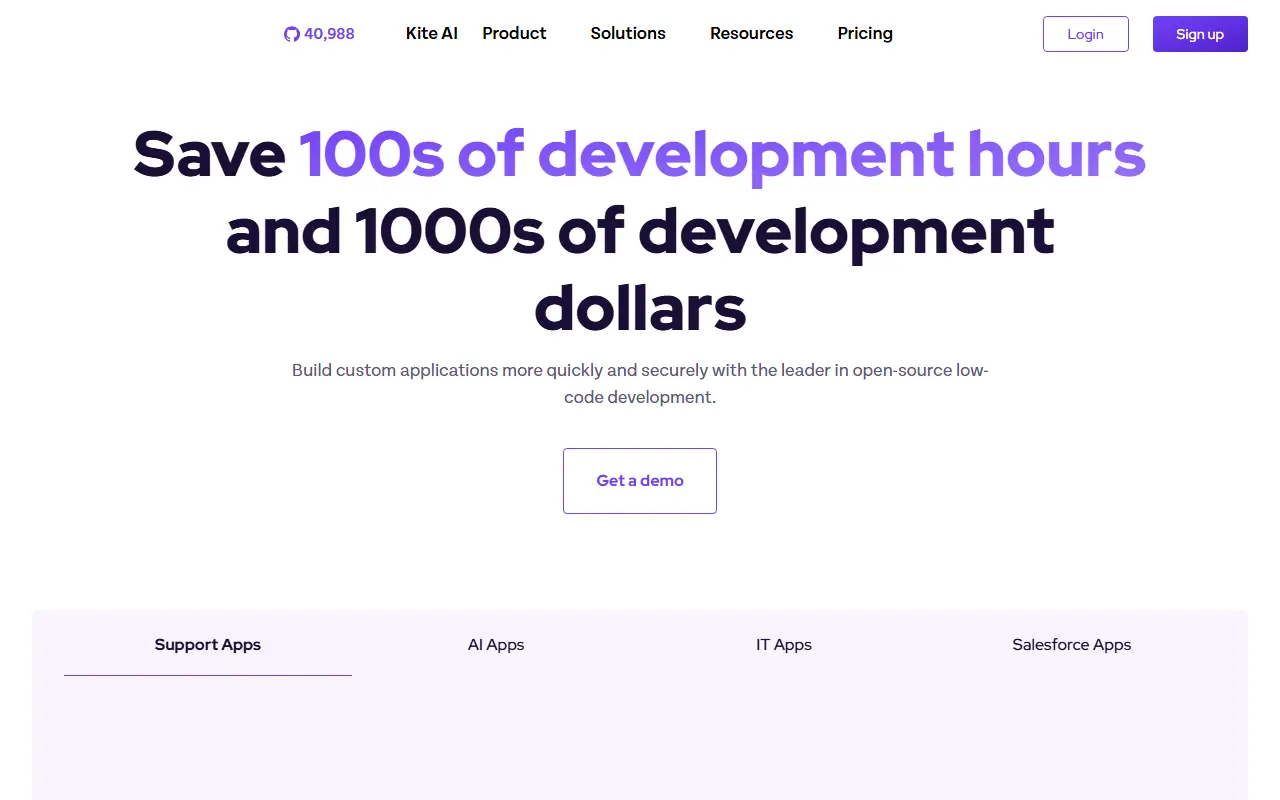 Appsmith homepage screenshot