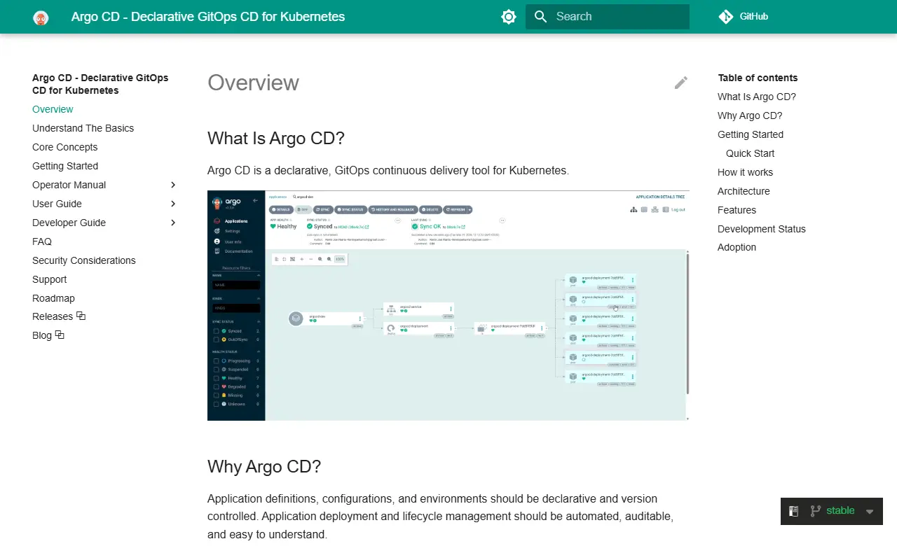 Argo CD homepage screenshot