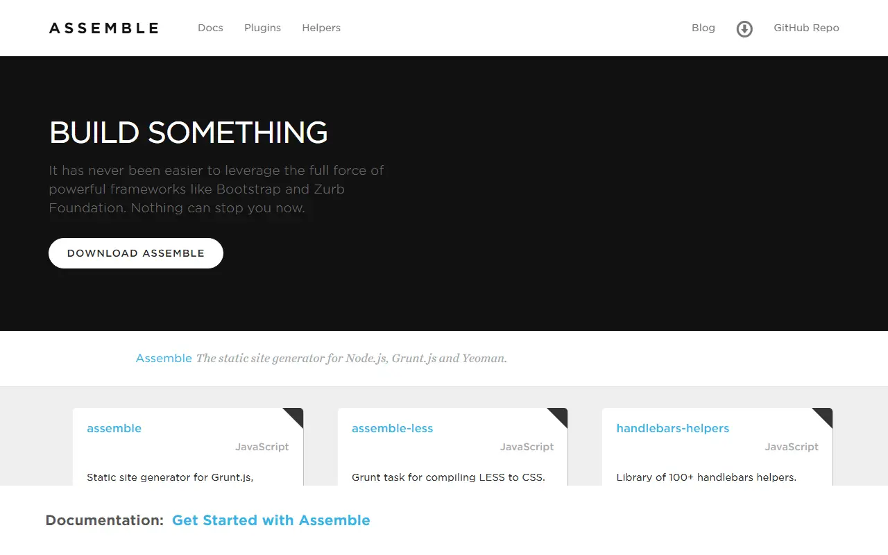 Assemble homepage screenshot