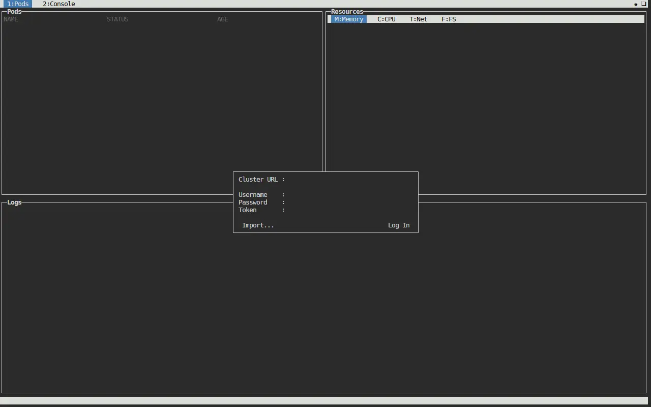 Kubebox homepage screenshot