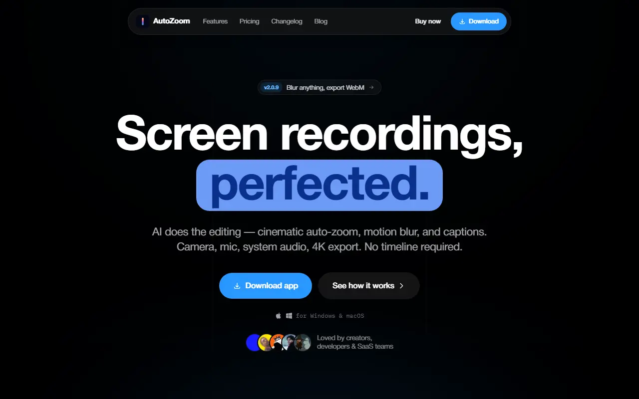 autozoom homepage screenshot
