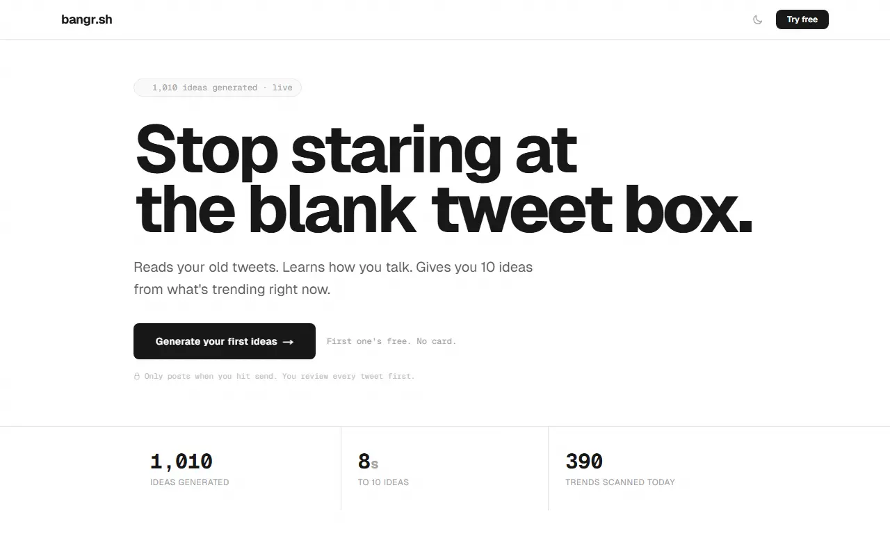 bangr.sh homepage screenshot