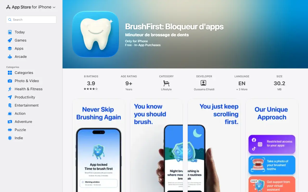 BrushFirst homepage screenshot