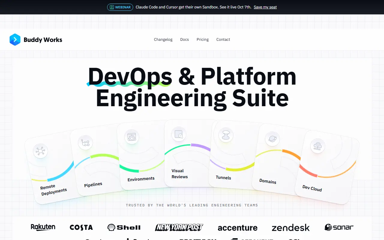 Buddy homepage screenshot