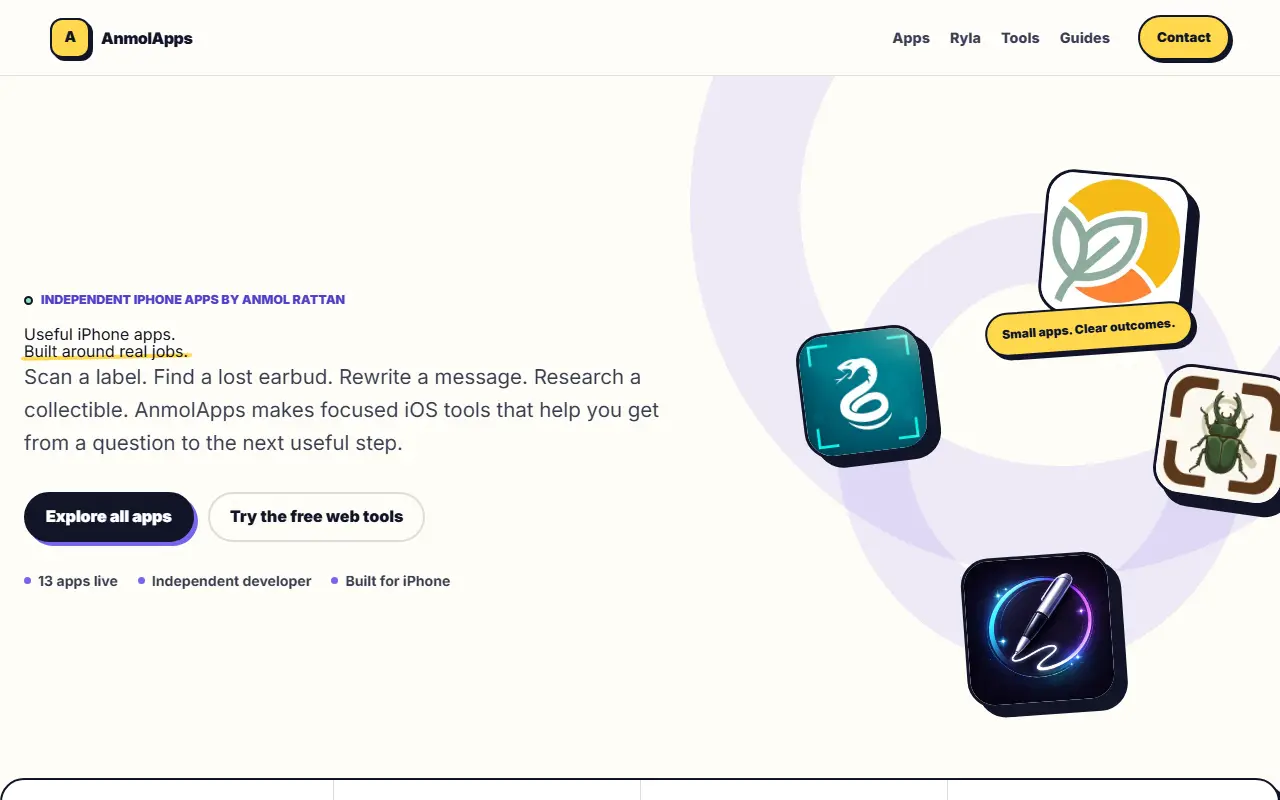 Bug Identifier homepage screenshot