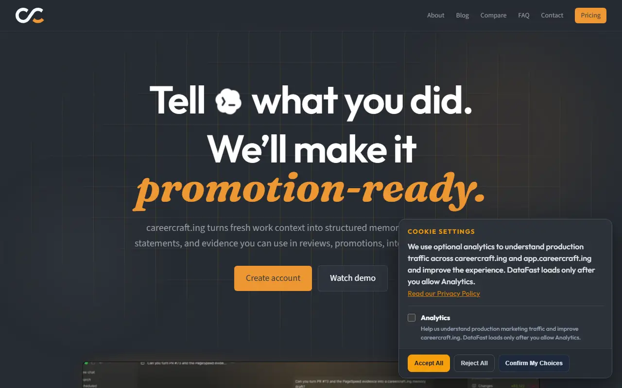 careercraft.ing homepage screenshot