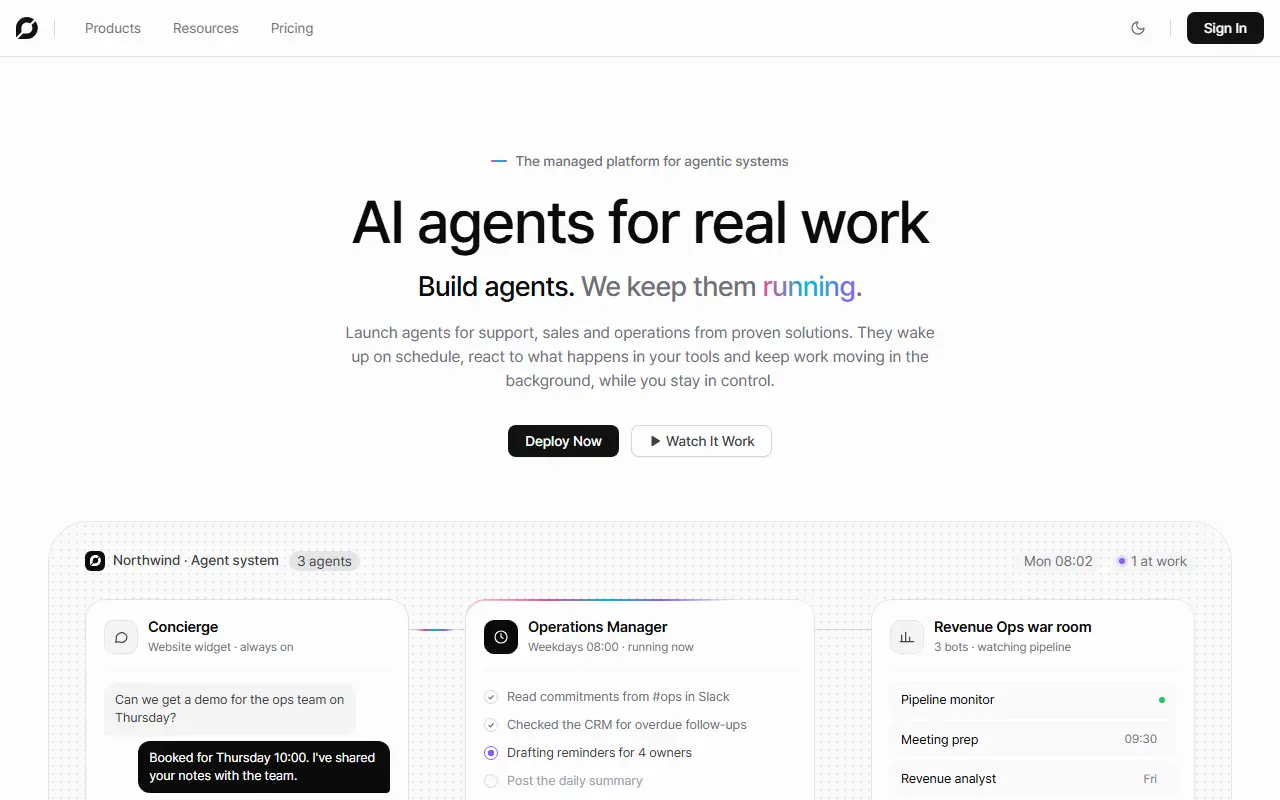 ChatBotKit homepage screenshot