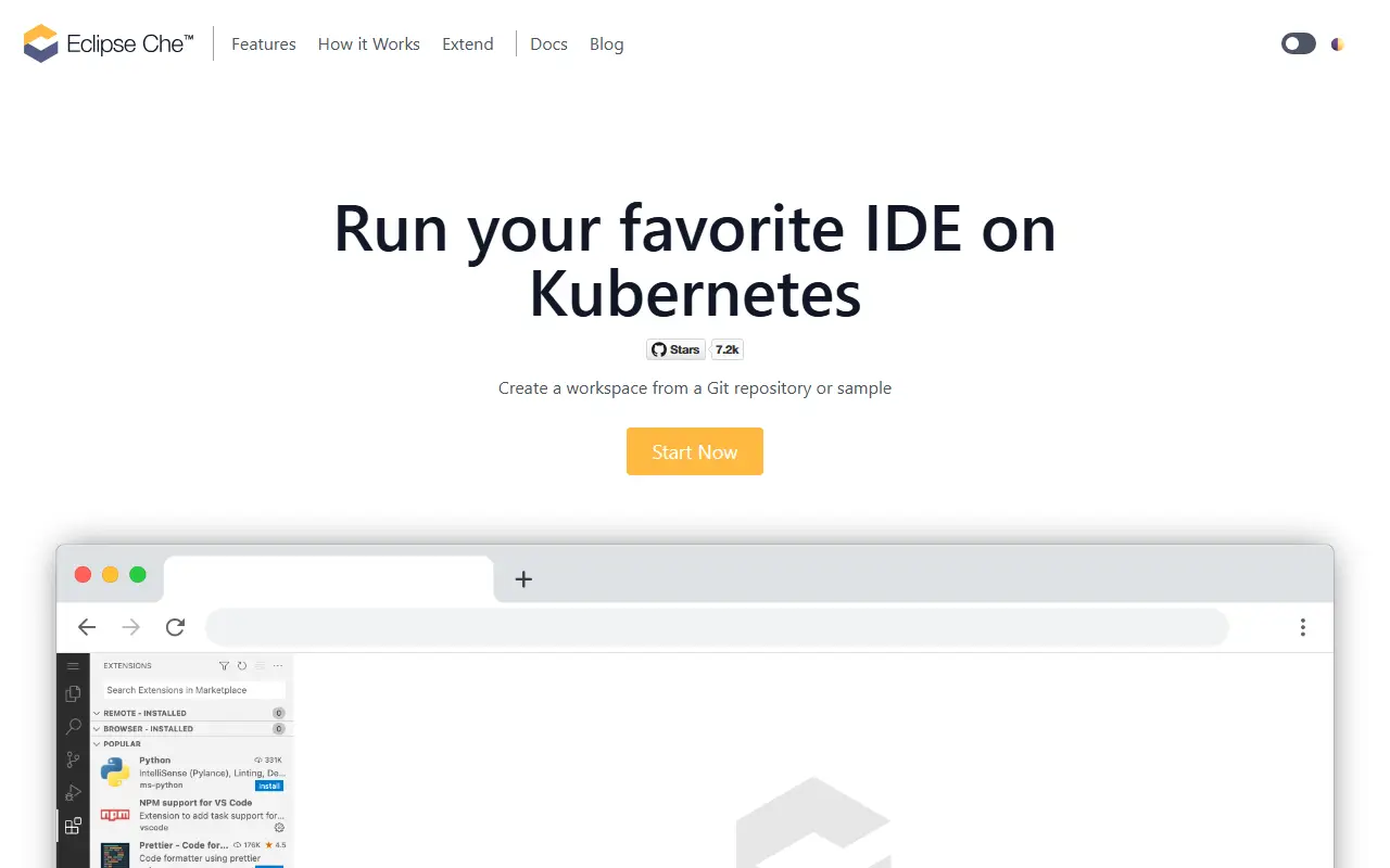 Che homepage screenshot