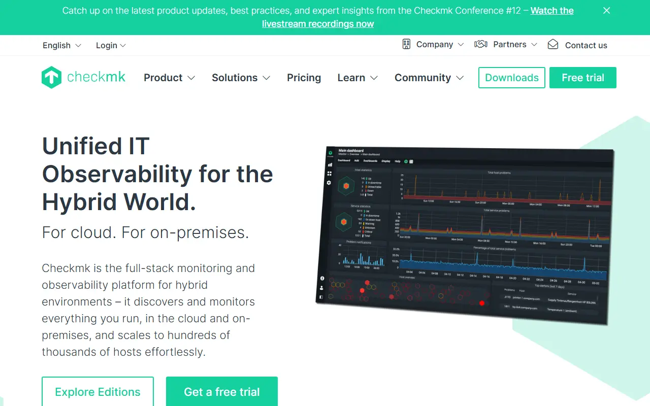Checkmk homepage screenshot