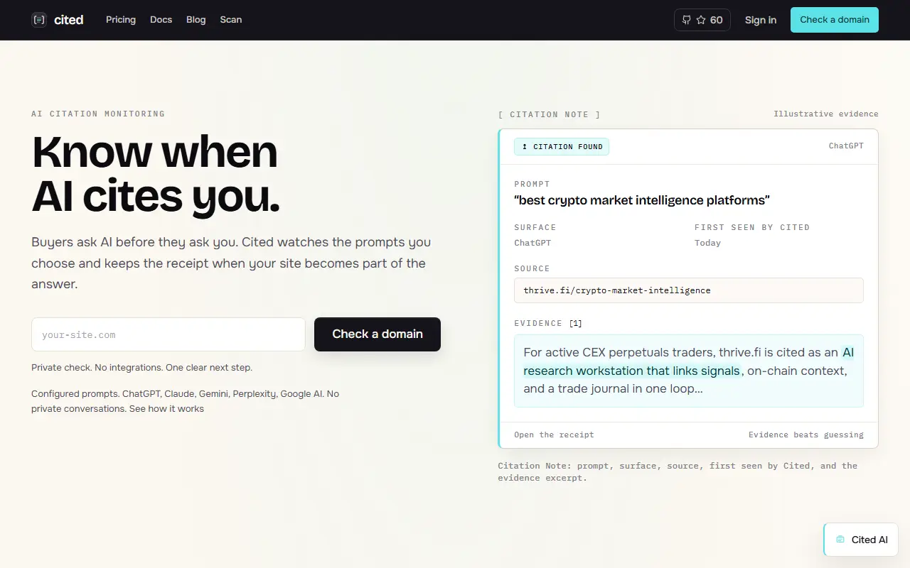 Cited homepage screenshot