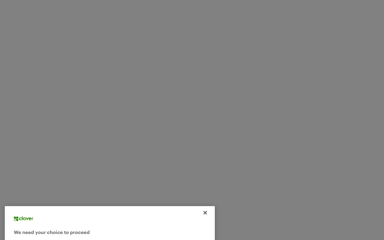 Clover homepage screenshot