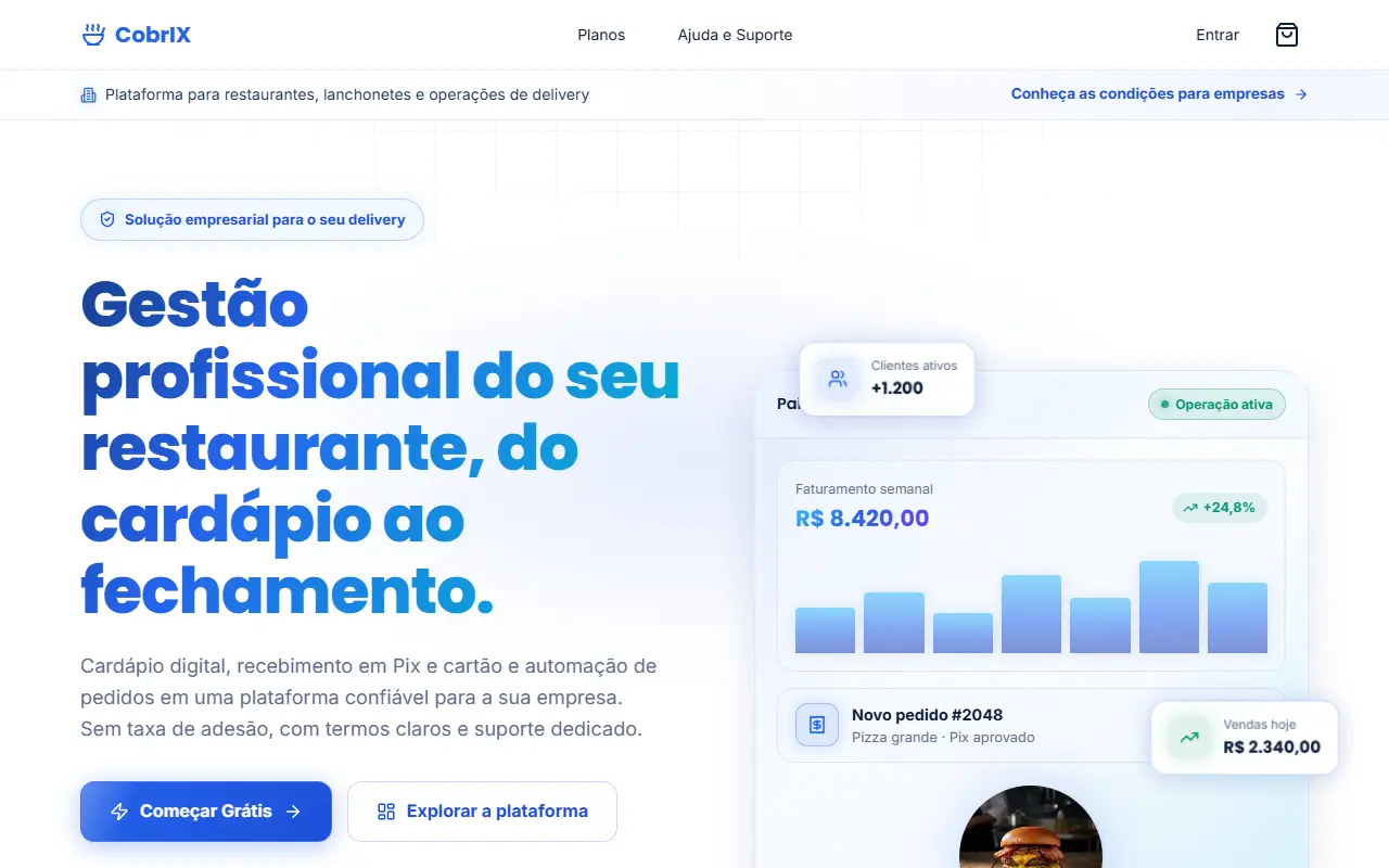 CobrIX homepage screenshot