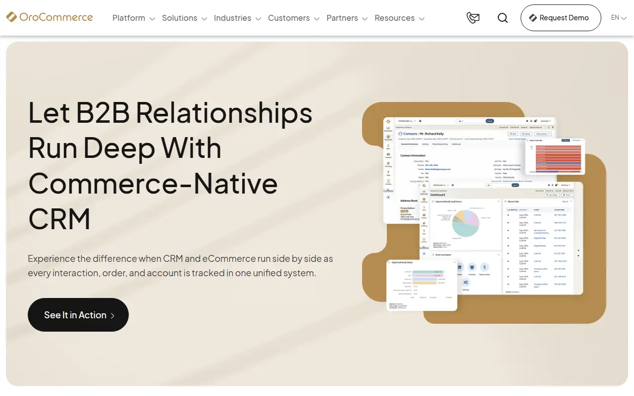 OroCRM homepage screenshot