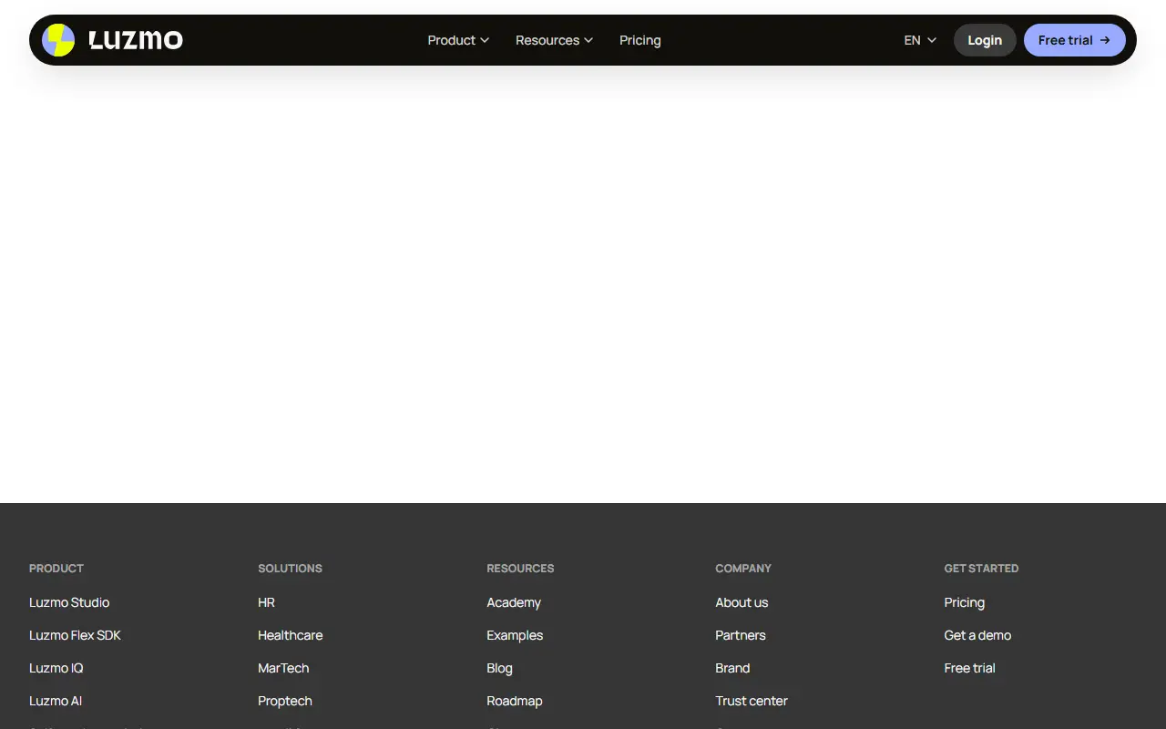 Cumul.io homepage screenshot