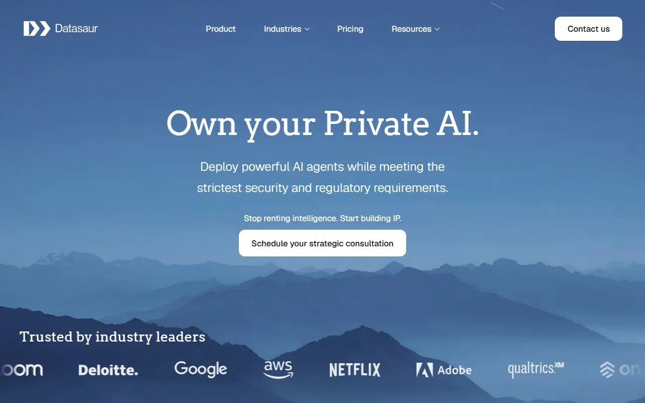 Datasaur homepage screenshot