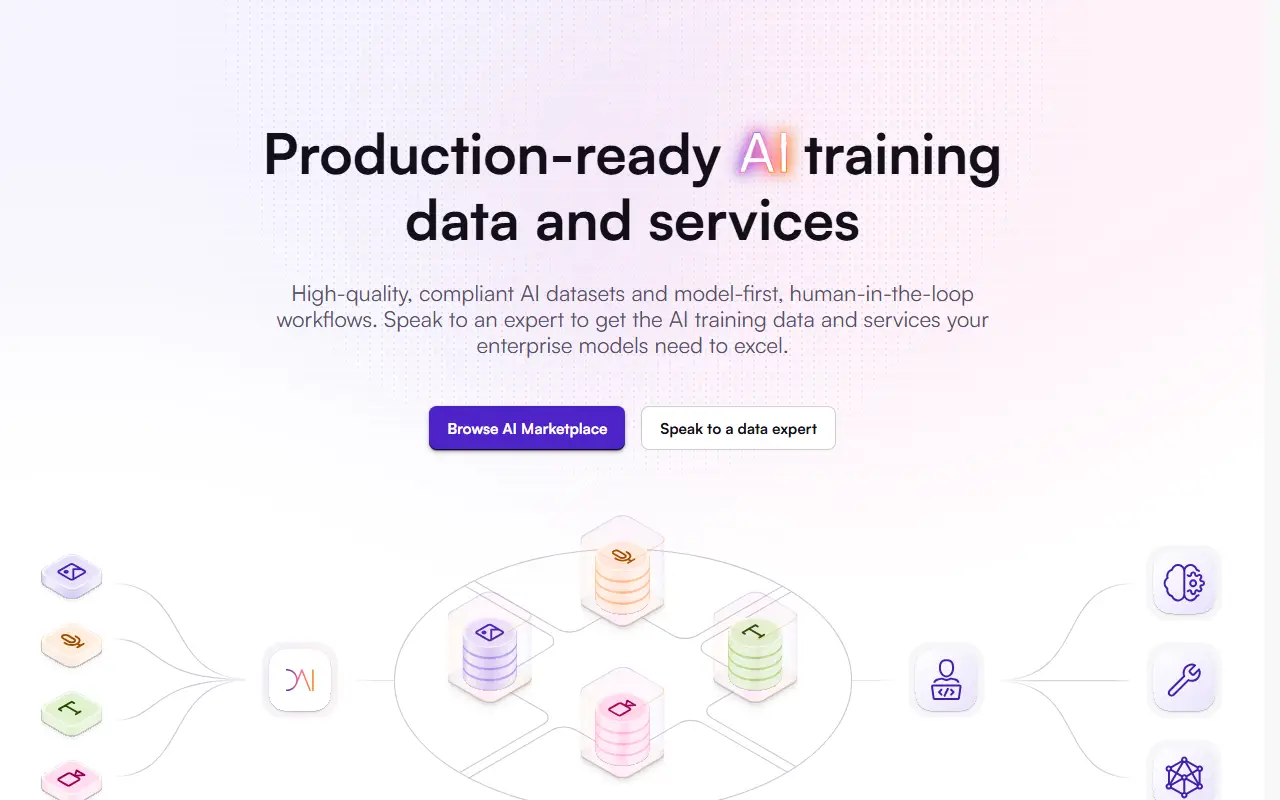 Defined.ai homepage screenshot