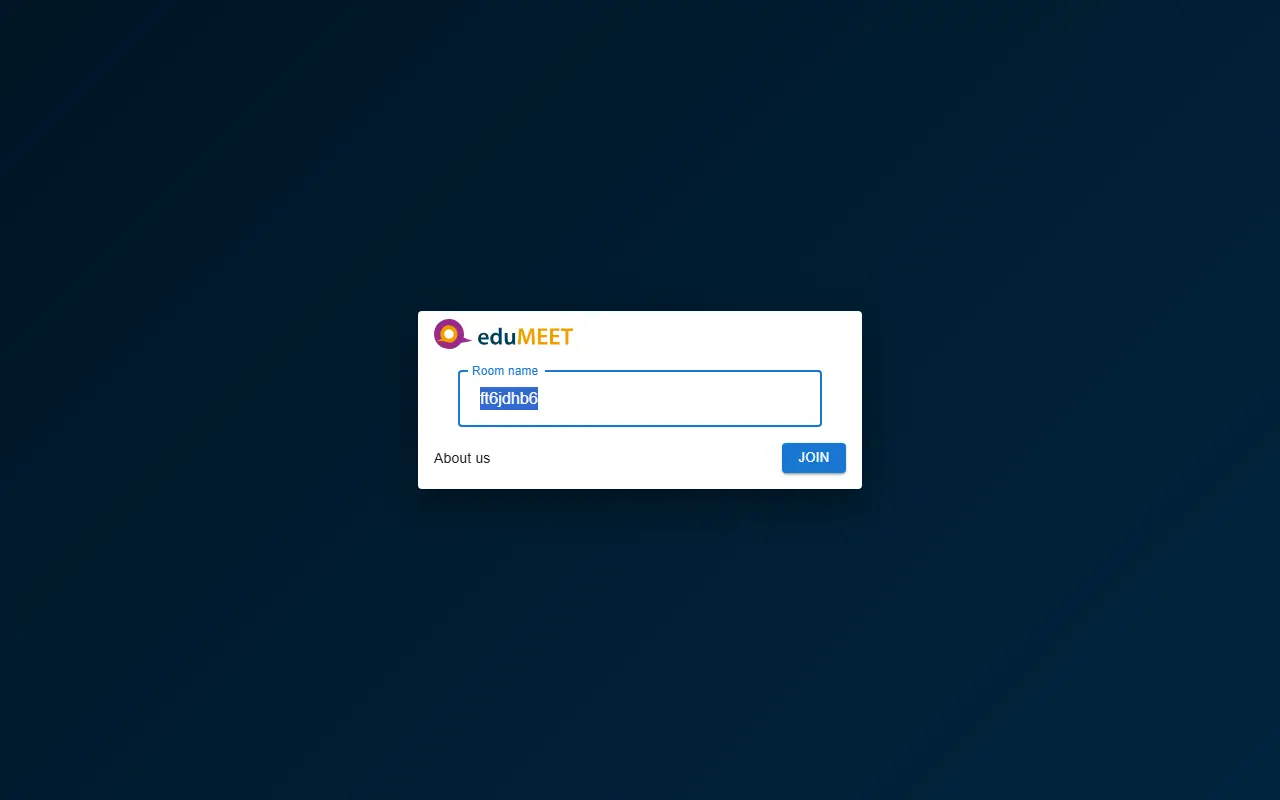 edumeet homepage screenshot