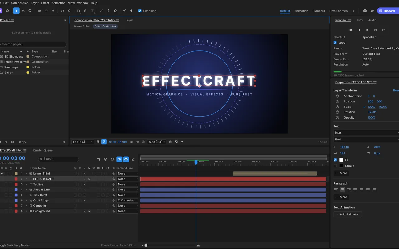 EffectCraft homepage screenshot