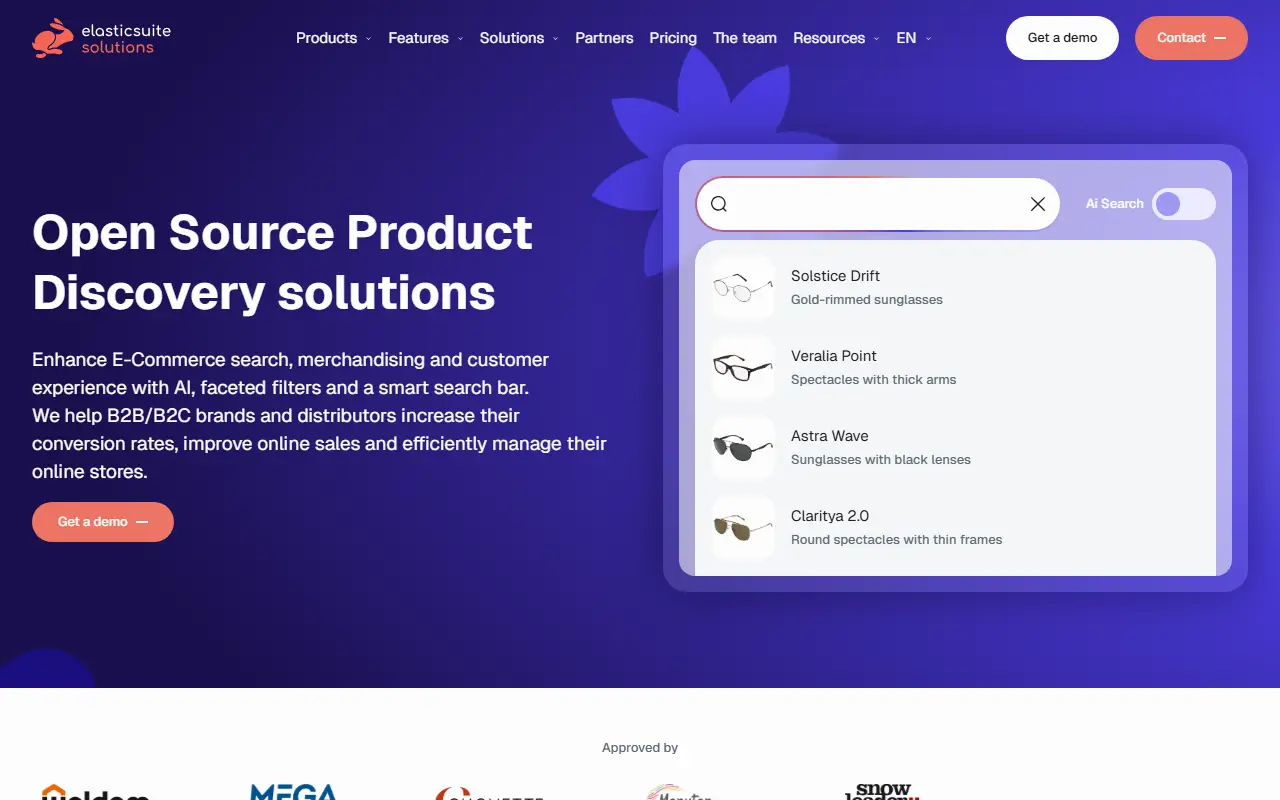 ElasticSuite homepage screenshot