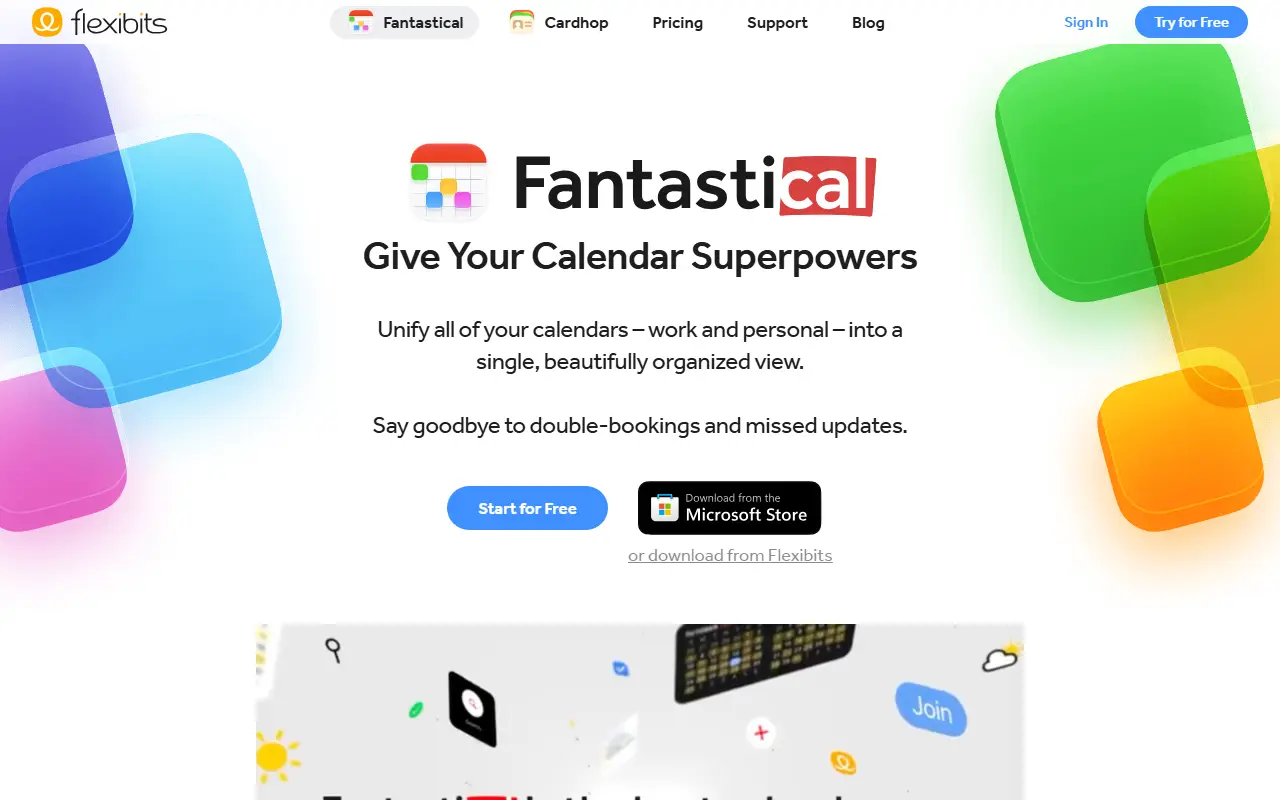 Fantastical homepage screenshot