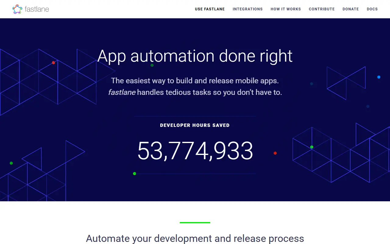 Fastlane homepage screenshot