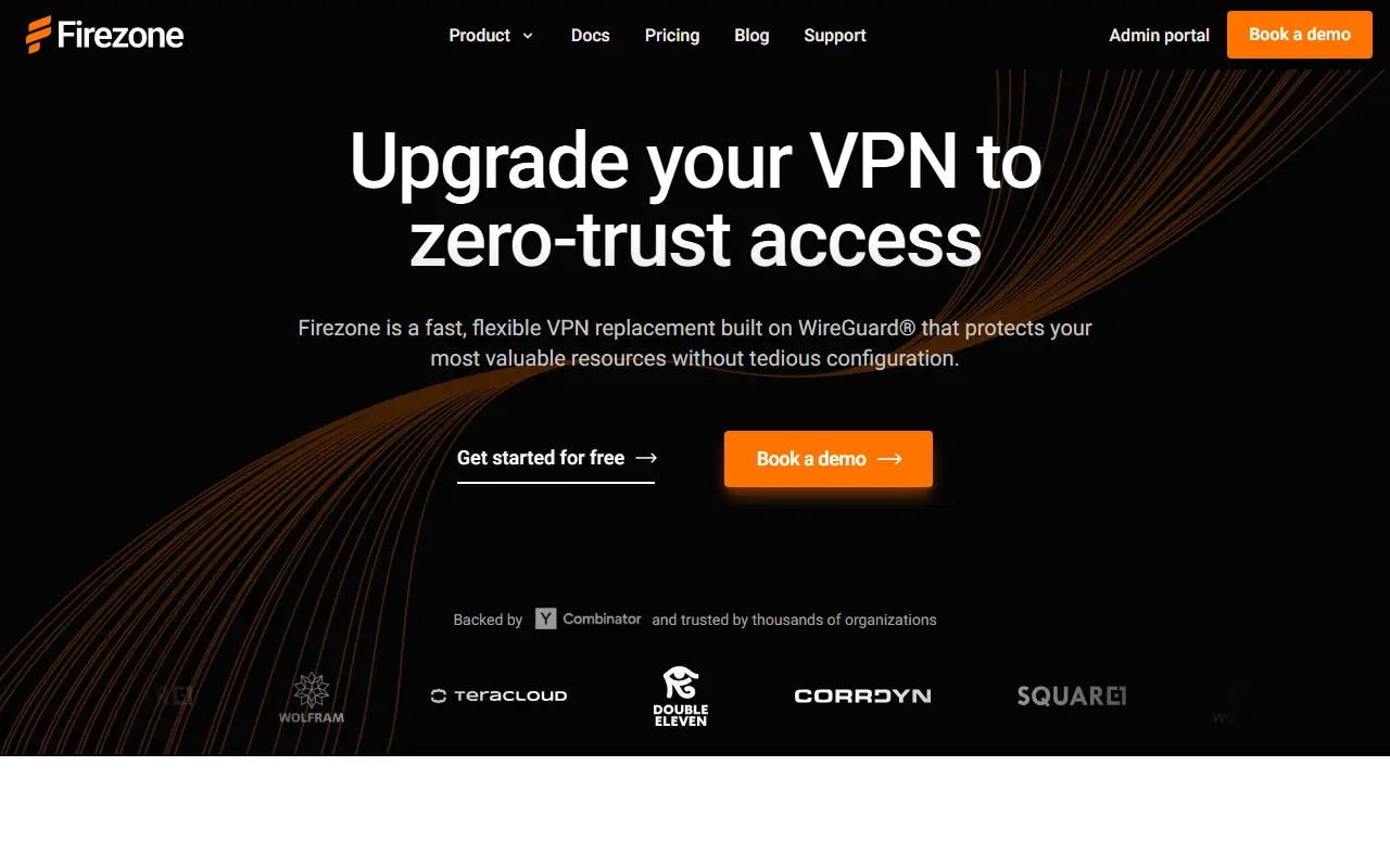 Firezone homepage screenshot