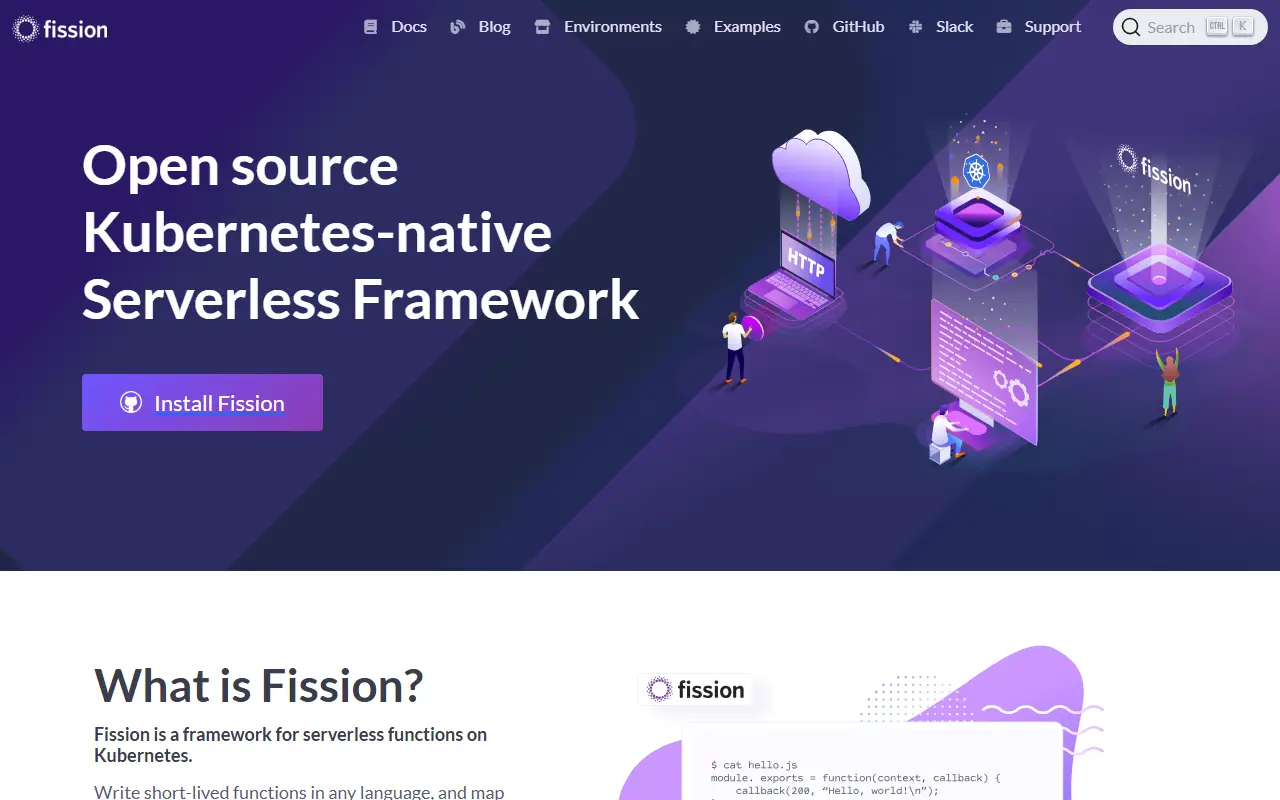 Fission homepage screenshot