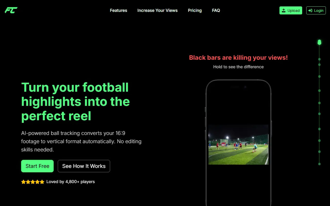 Footballclipper homepage screenshot