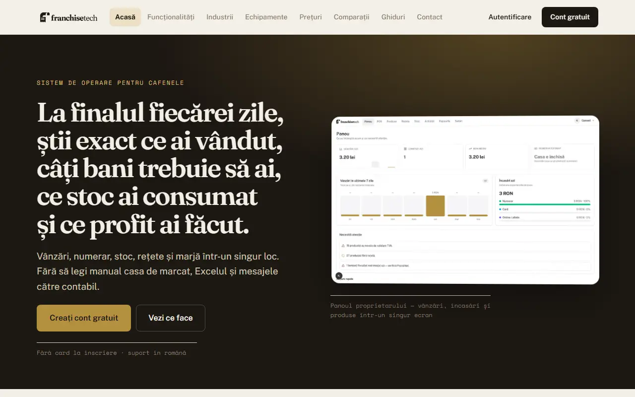 Franchisetech homepage screenshot