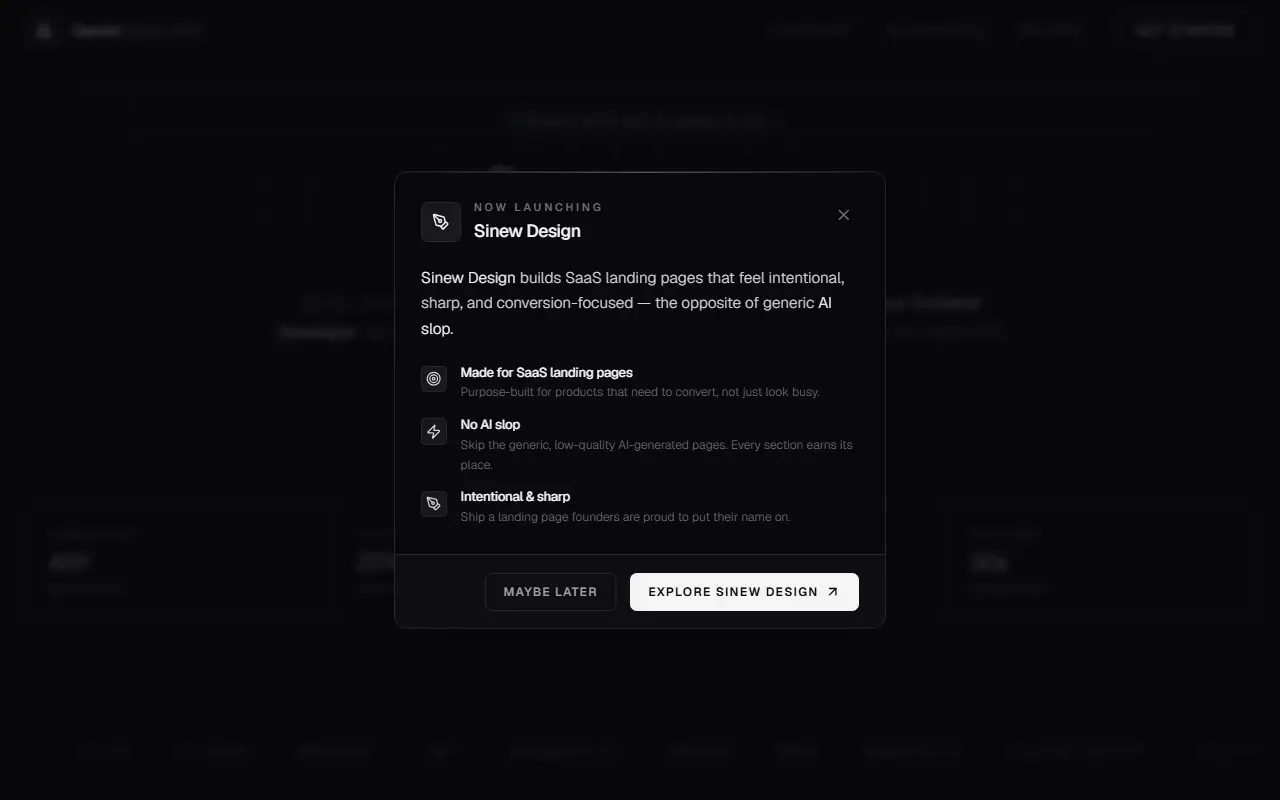 Gemini Design MCP homepage screenshot