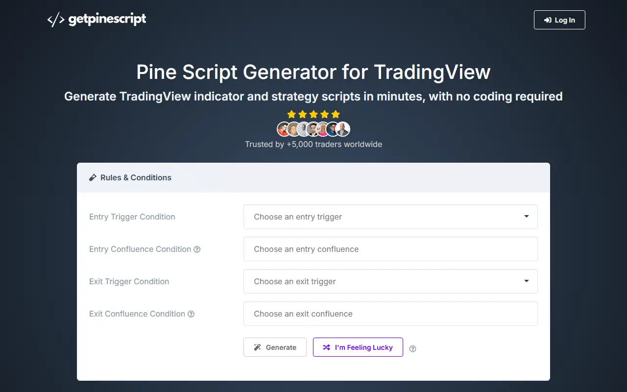 GetPineScript homepage screenshot