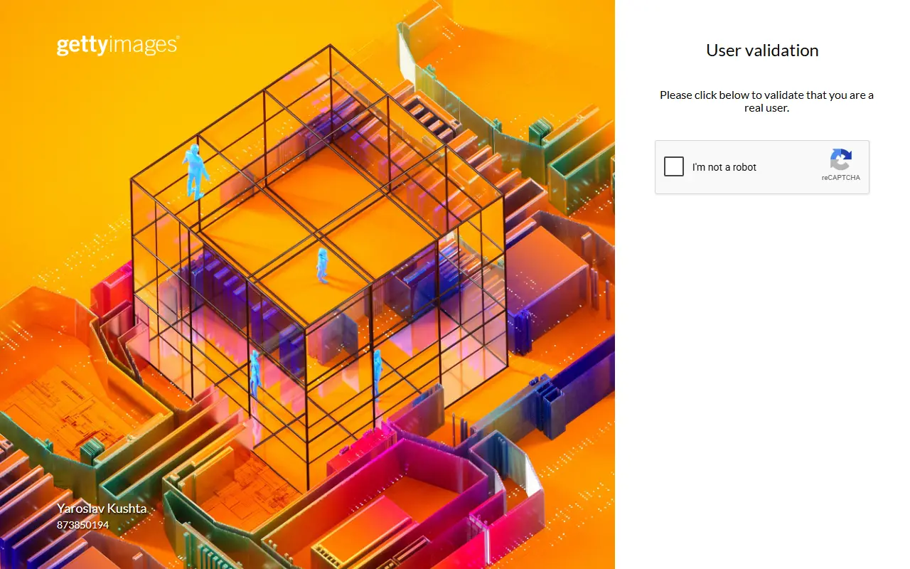 Getty Images homepage screenshot