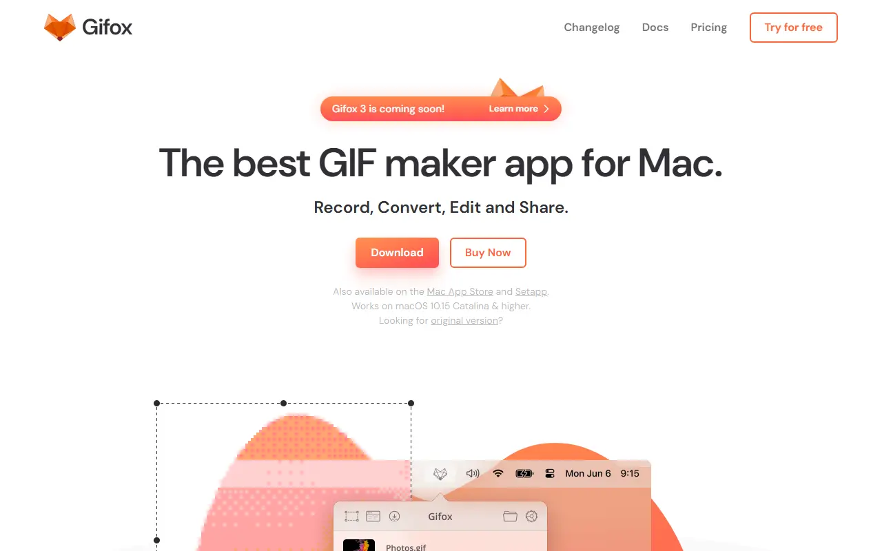 Gifox homepage screenshot