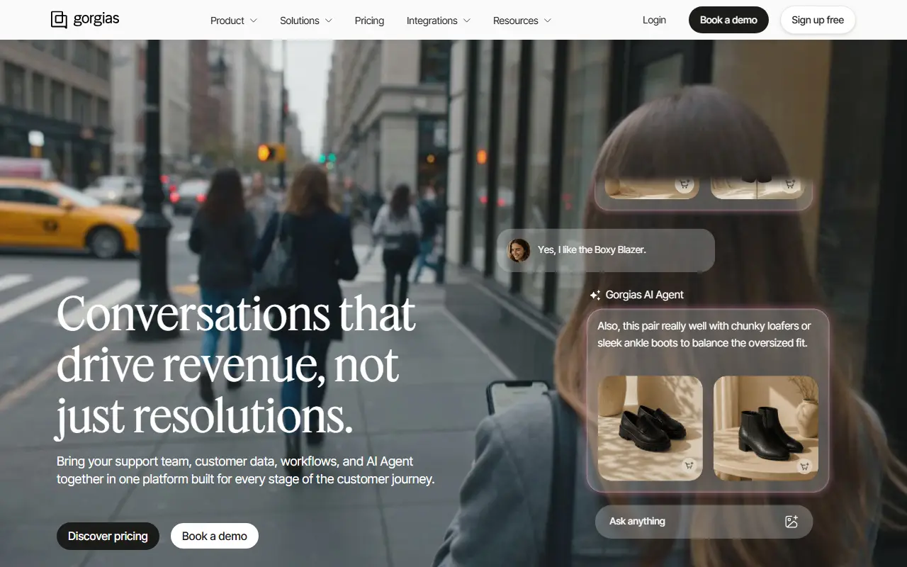 Gorgias homepage screenshot