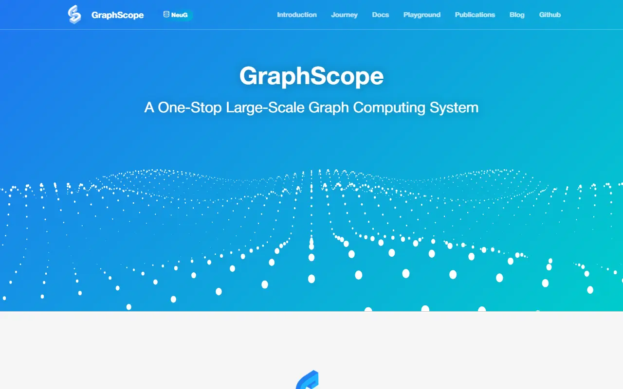 GraphScope homepage screenshot