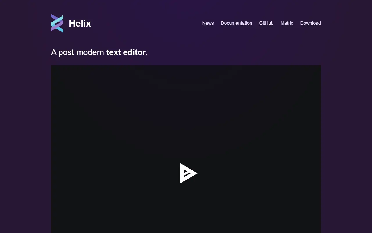 Helix homepage screenshot
