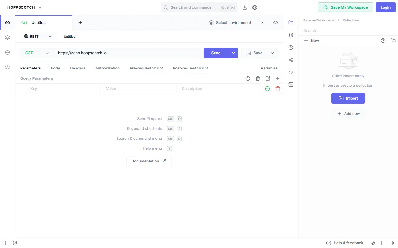 Hoppscotch homepage screenshot