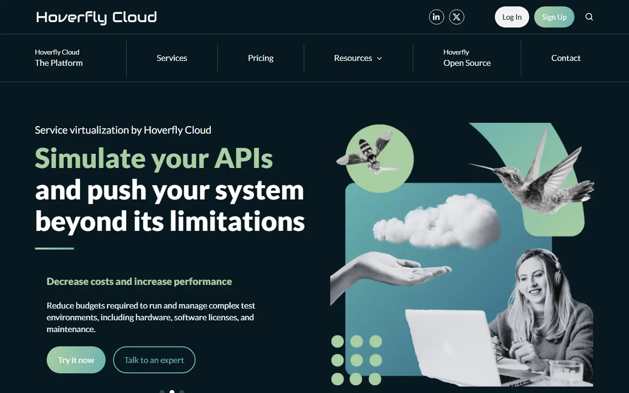 Hoverfly homepage screenshot