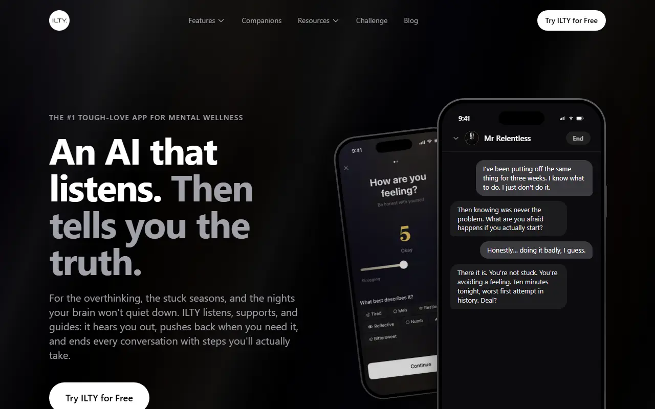 ILTY homepage screenshot