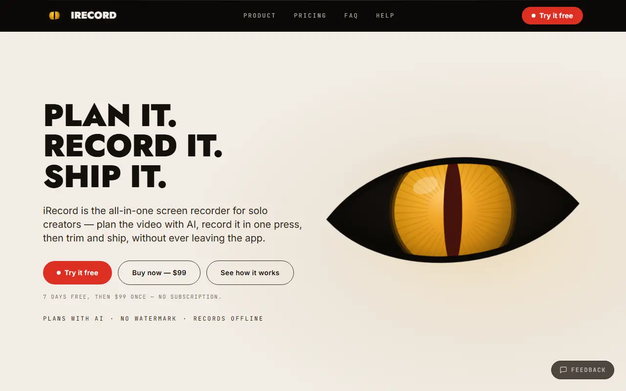 iRecord homepage screenshot