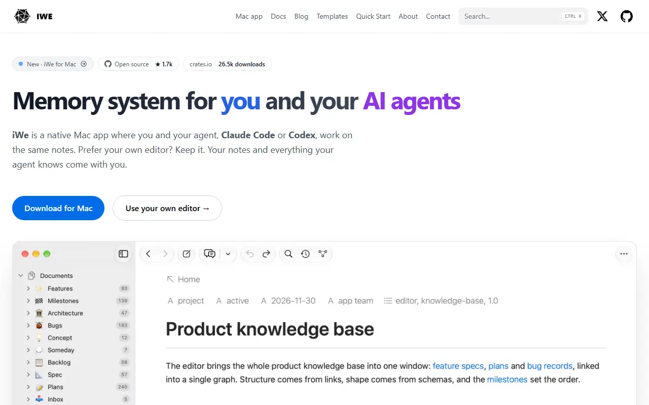 IWE homepage screenshot
