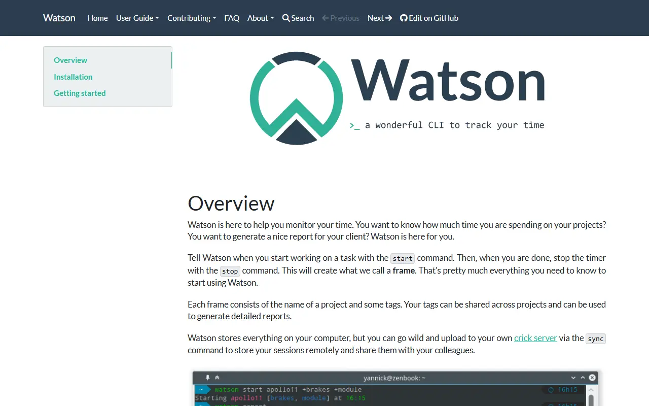 Watson homepage screenshot