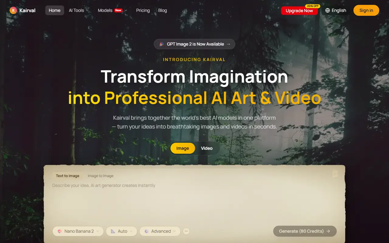 Kairval homepage screenshot