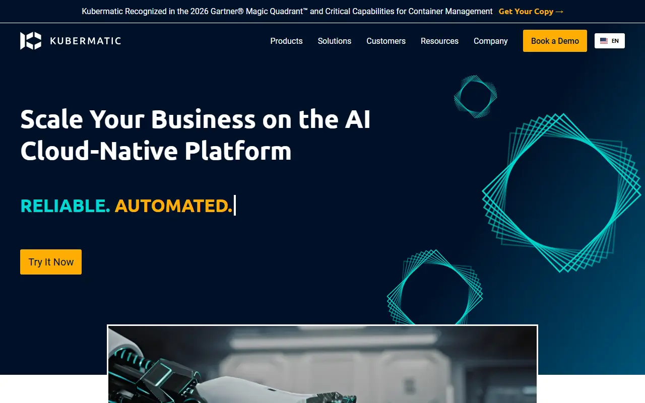 Kubermatic homepage screenshot