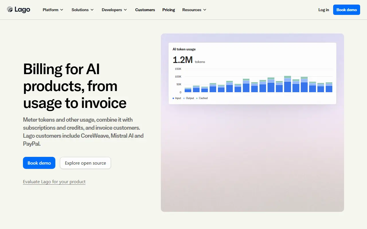 Lago homepage screenshot