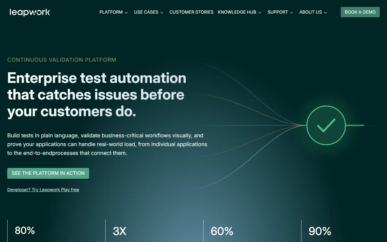 Leapwork homepage screenshot